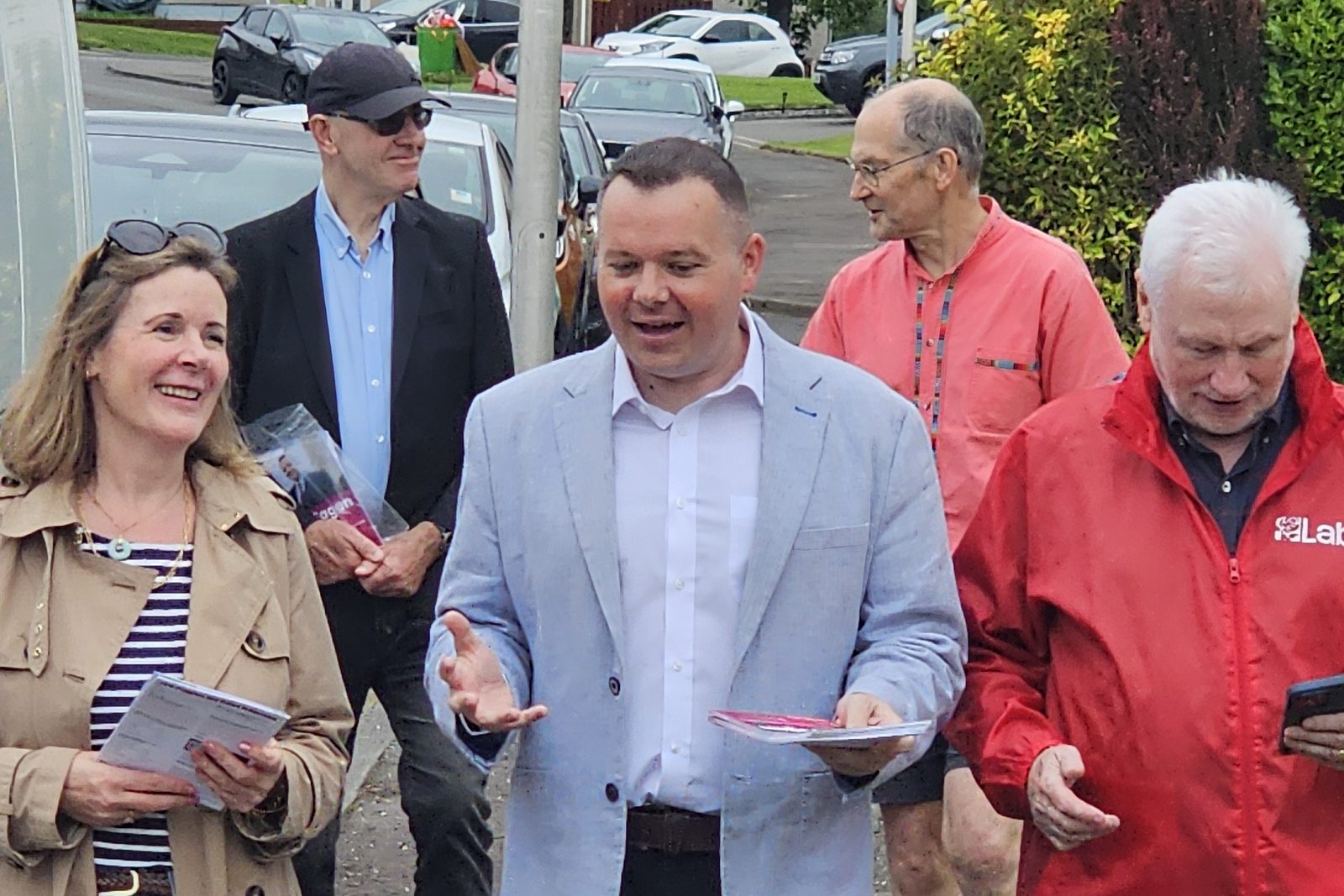 Joe Fagan MSP out campaigning with local Labour members